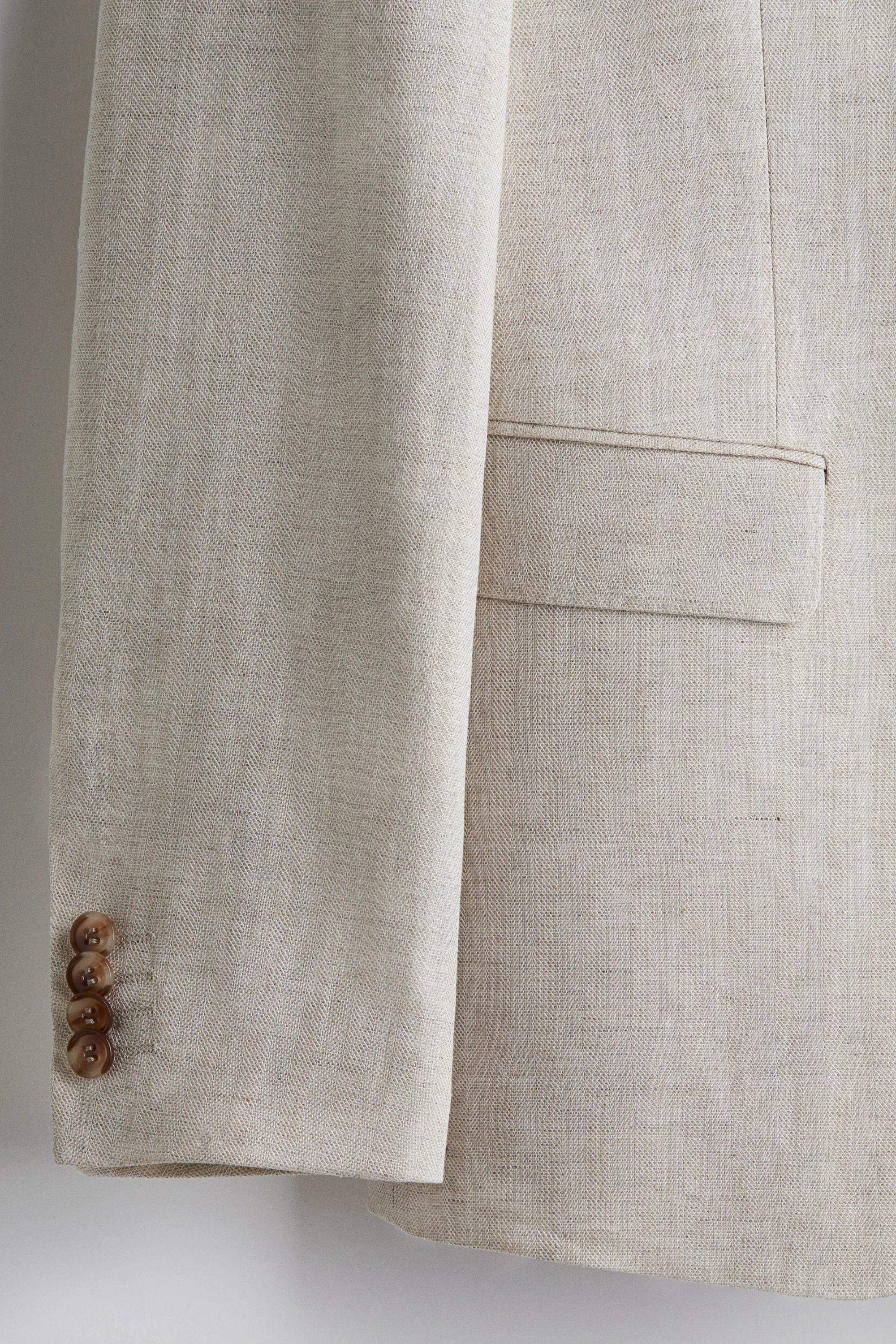 Veste Regular Fit en lin mélangé - Beige