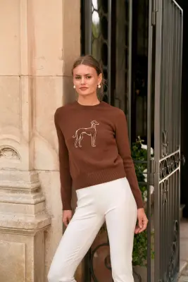 Oliver Wool Cashmere Sweater - Brown — photo 5