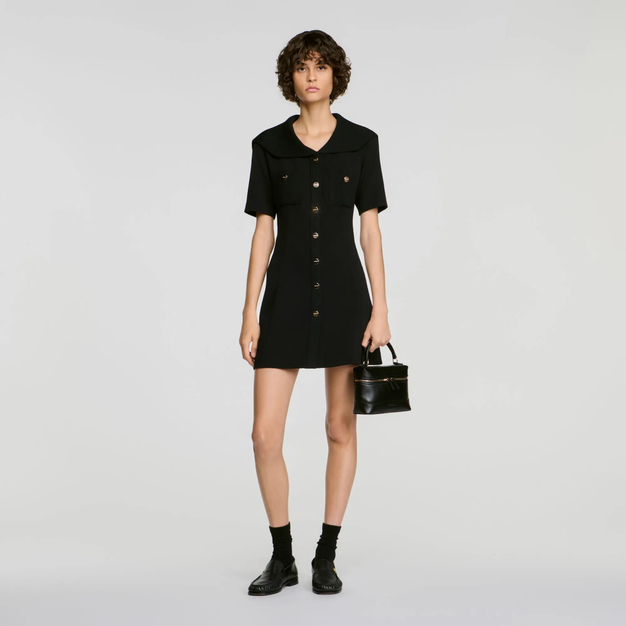 Robe courte à col marin