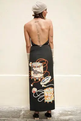 Ensemble Robe kimono en Soie Tambours — photo 3