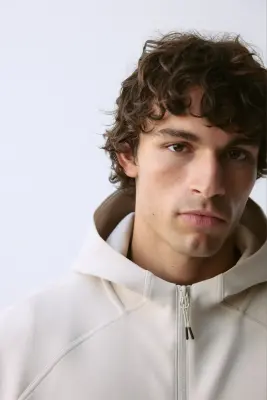 Veste de sport zippée à capuche DryMove™ - Taupe clair — photo 1
