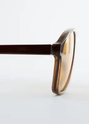 Lunettes de soleil oversize de style aviateur - Brun/Jaune — photo 2