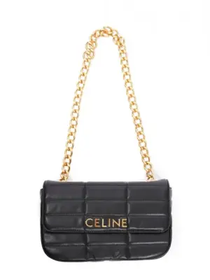 Sac Shoulder bag en cuir matelassé noir et chaîne dorée Prix boutique 2800€ — photo 1