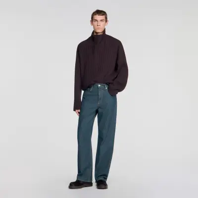 Jean baggy effet délavé