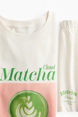 Pyjama imprimé - Crème/Matcha — photo 5