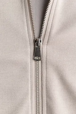 Veste de survêtement en jersey - Beige clair — photo 5