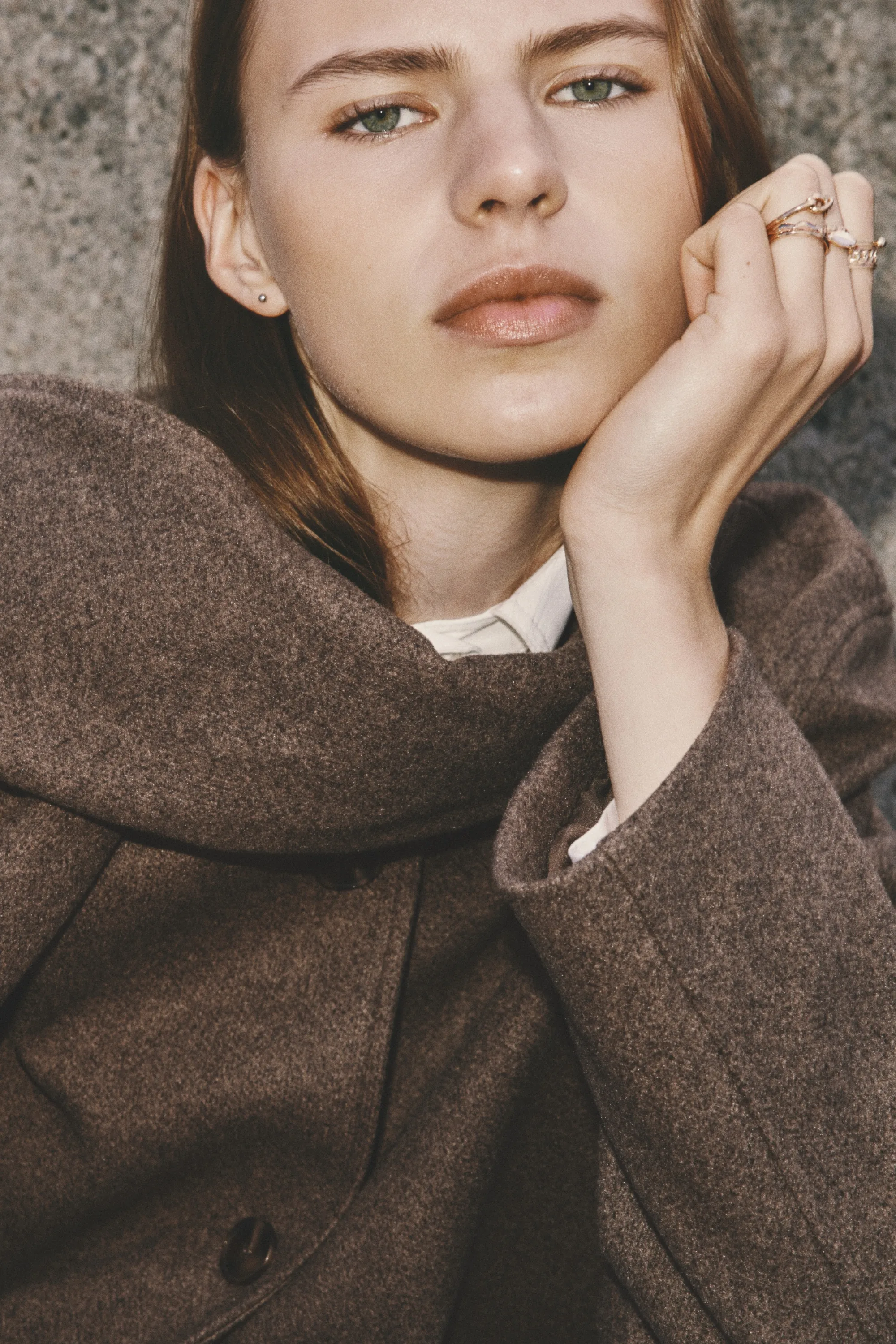 Veste avec détail façon écharpe - Taupe foncé