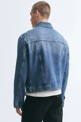 Veste en denim de coton - Bleu denim clair — photo 2
