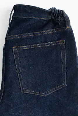 MAMA Straight Low Waist Jeans - Bleu denim foncé — photo 3
