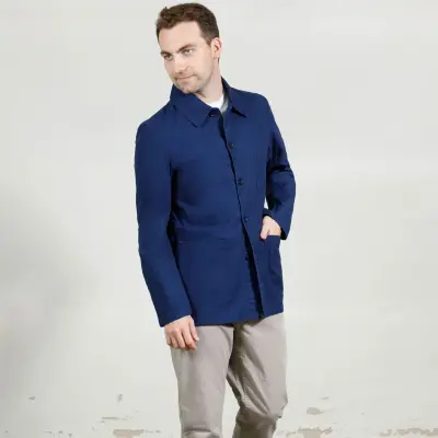 Veste workwear authentique en coton biologique 1G/4 - Navy — photo 1