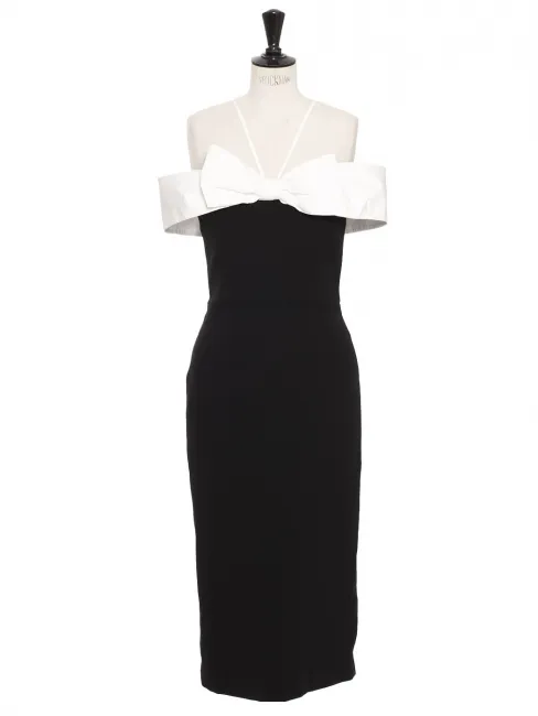 Robe Audrey Hepburn noir noeud blanc Prix boutique 850€ Taille XS/S