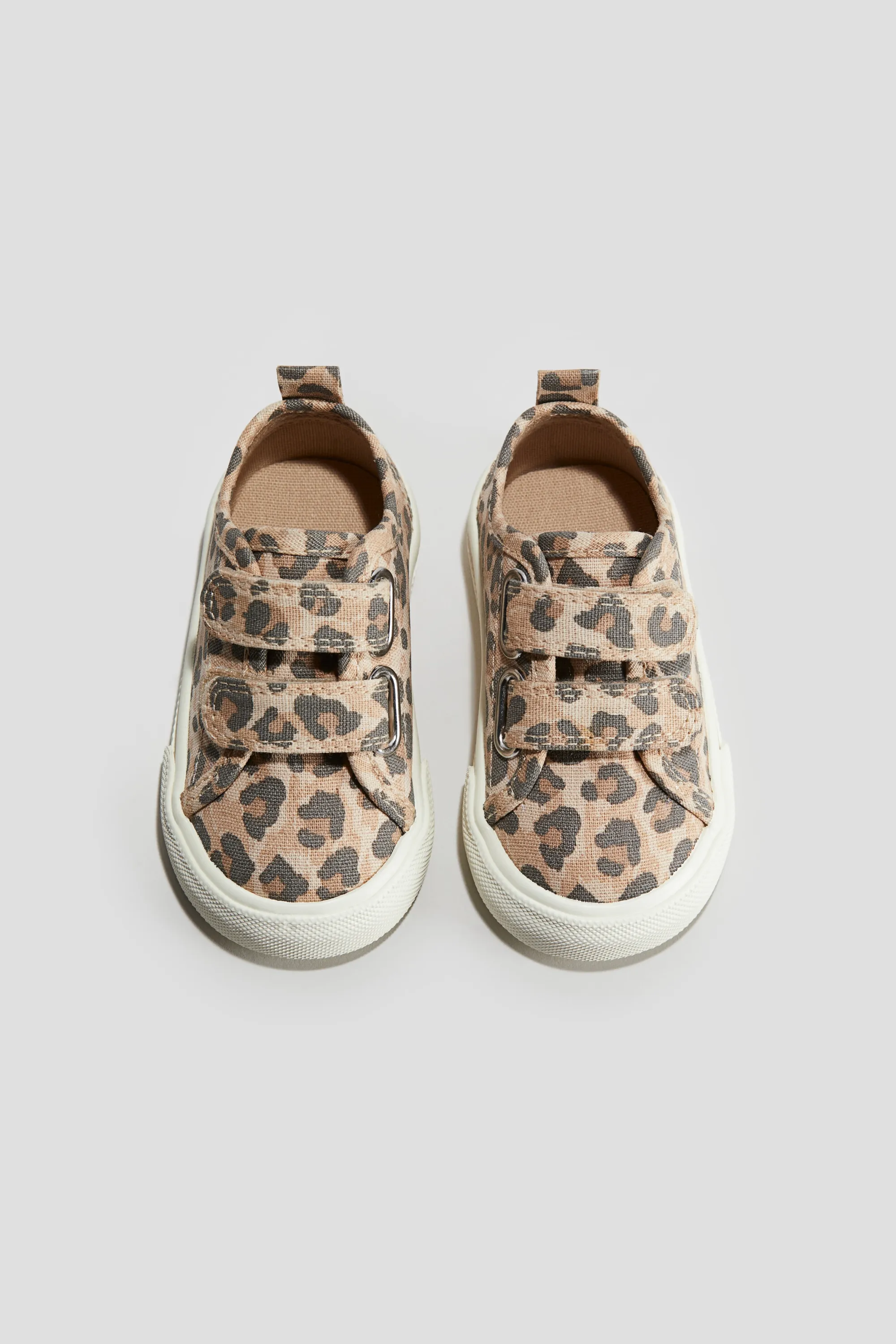 Sneakers en coton - Beige/imprimé léopard