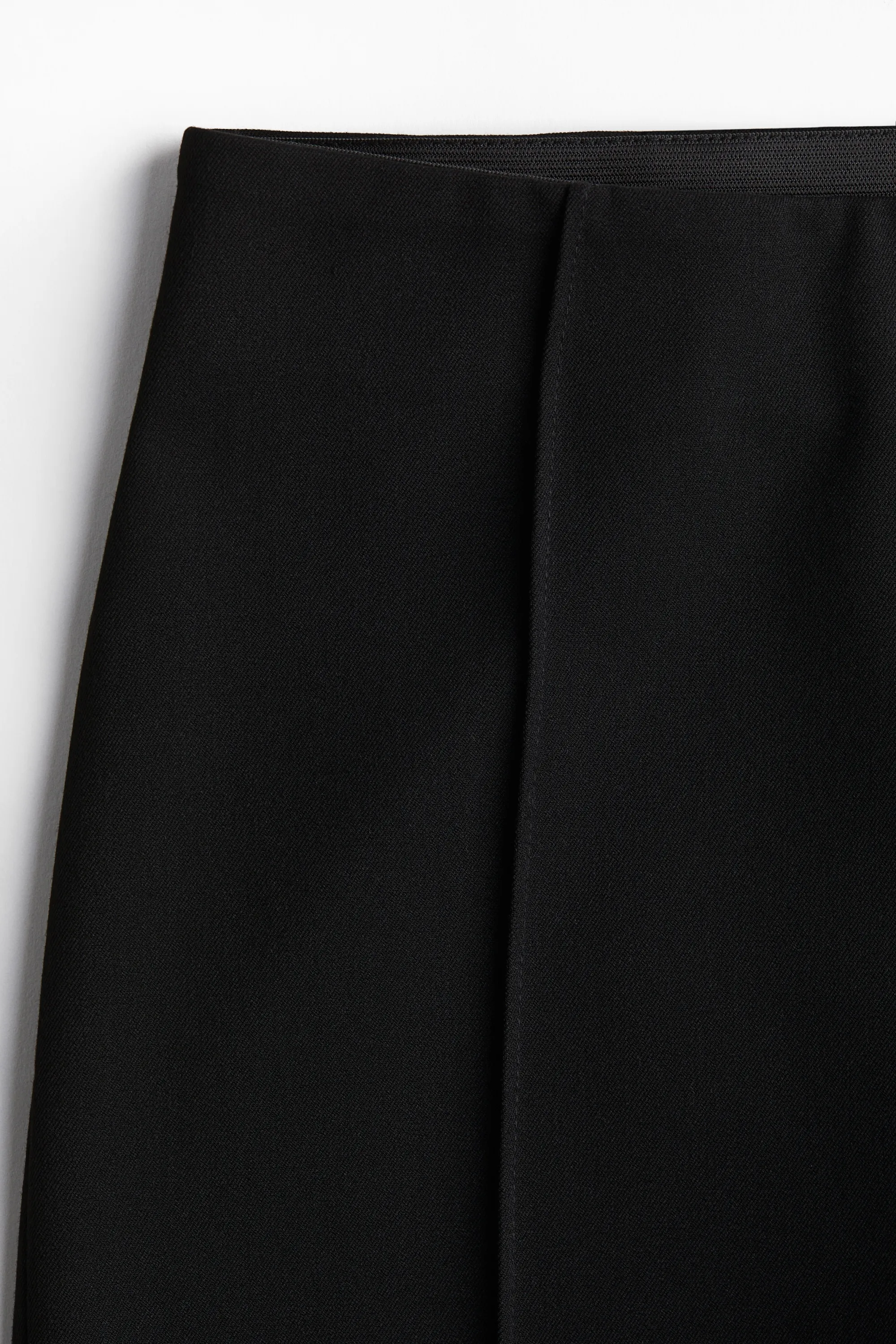 Pantalon évasé avec plis - Noir