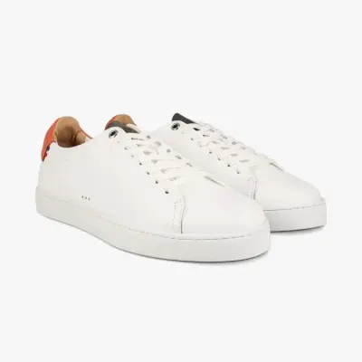 Baskets Abélia Blanc Orange Kaki — photo 4