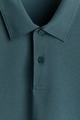 Polo COOLMAX® Slim Fit - Bleu canard — photo 5