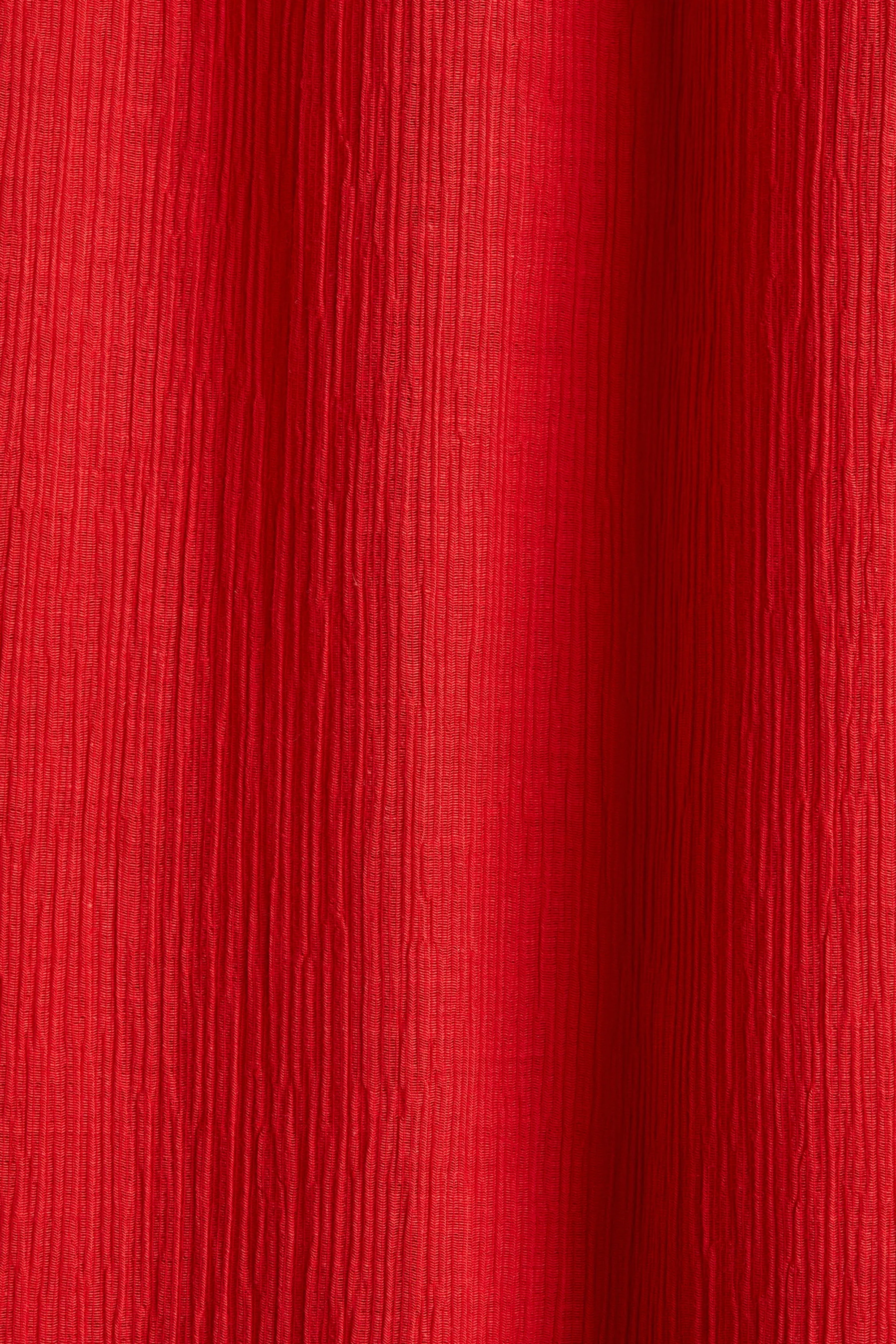 Robe froissée à bretelles fines - Rouge