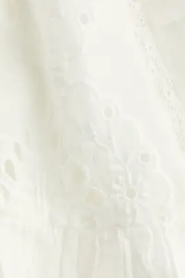 Robe en coton avec broderie anglaise - Crème — photo 3