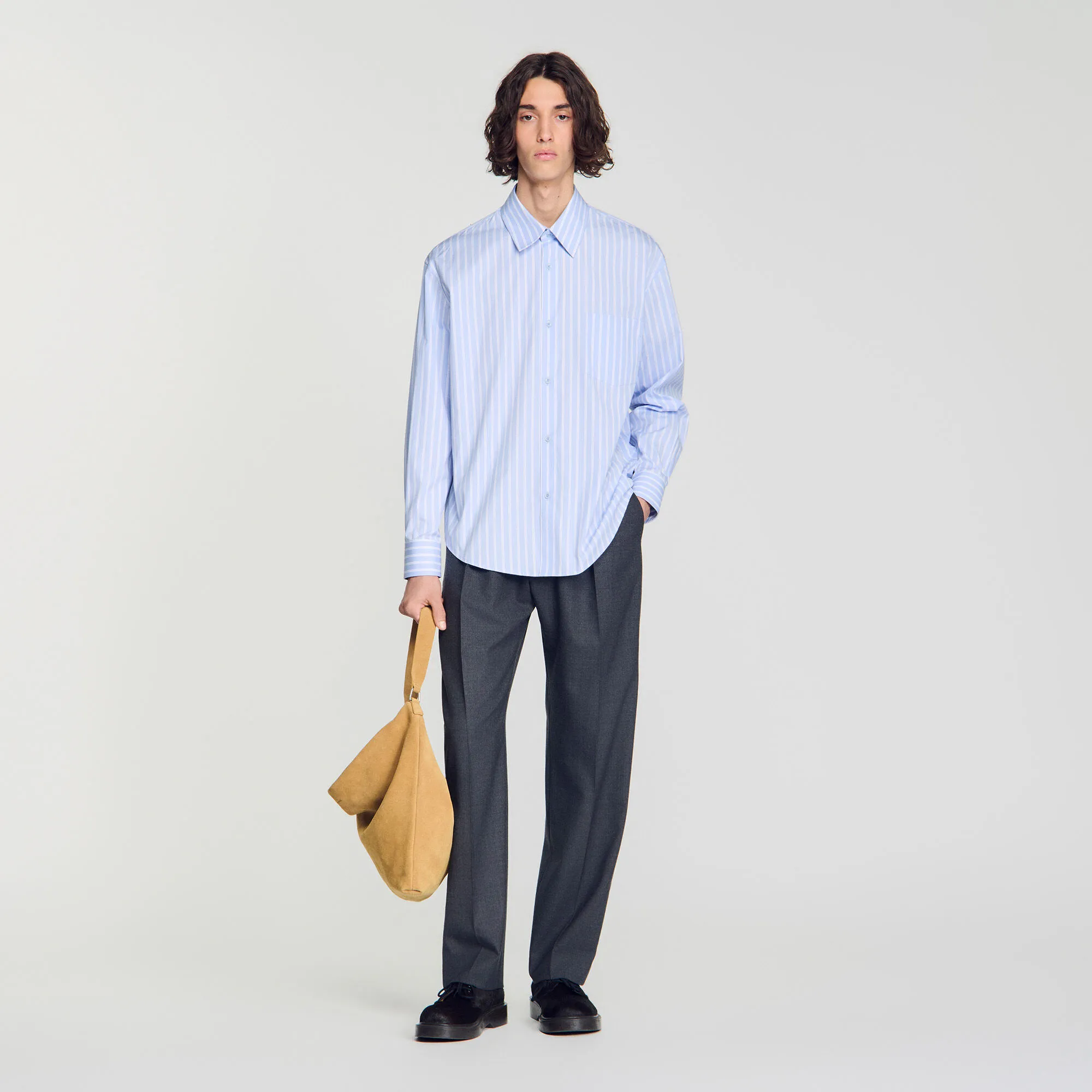 Chemise en coton à rayures