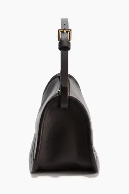 Sac à main en cuir - Marron foncé — photo 2