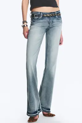 Jean bootcut skinny taille basse Booty Bei - Blue Moon - Bleu moyen — photo 1