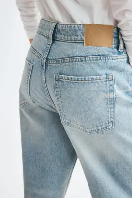 Wide Regular Waist Jeans - Bleu denim clair — photo 4