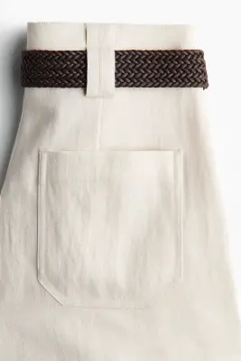 Short chic avec ceinture - Crème — photo 3