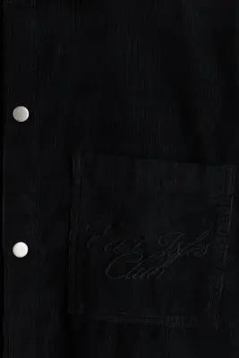 Chemise Relaxed Fit en velours côtelé - Noir — photo 4