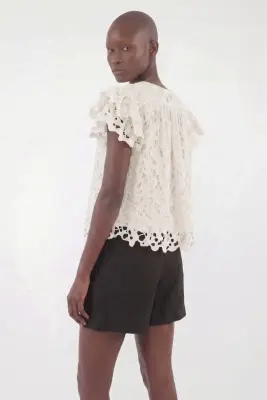 Top Liv Lace Off White — photo 3