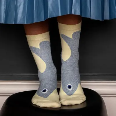 Chaussettes Pernette Jaune / bleu — photo 3