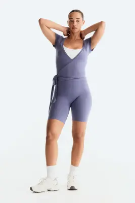 Top de sport cache-cœur en modal - Violet ancien — photo 2