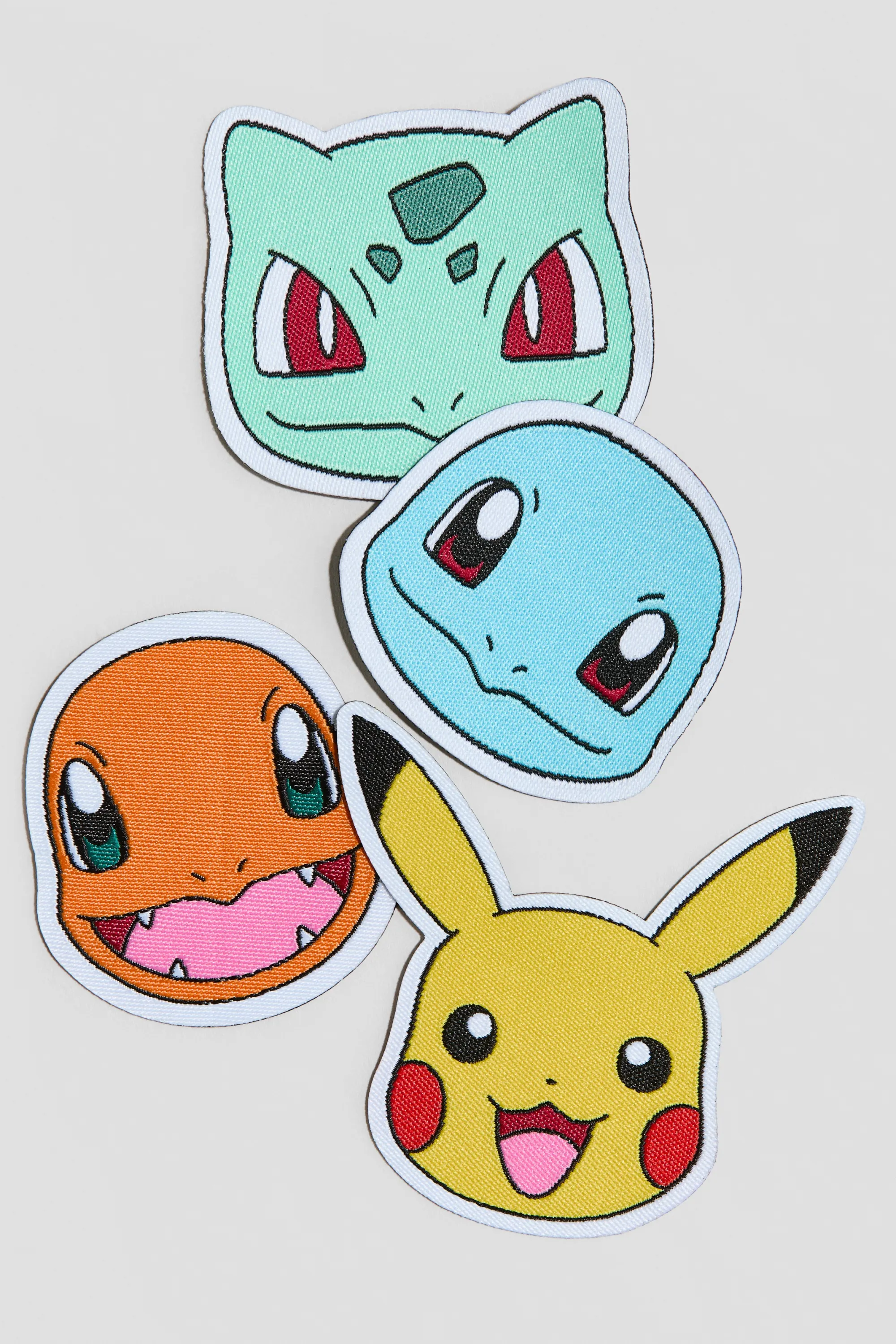 Lot de 4 patchs de réparation - Jaune/Pokémon