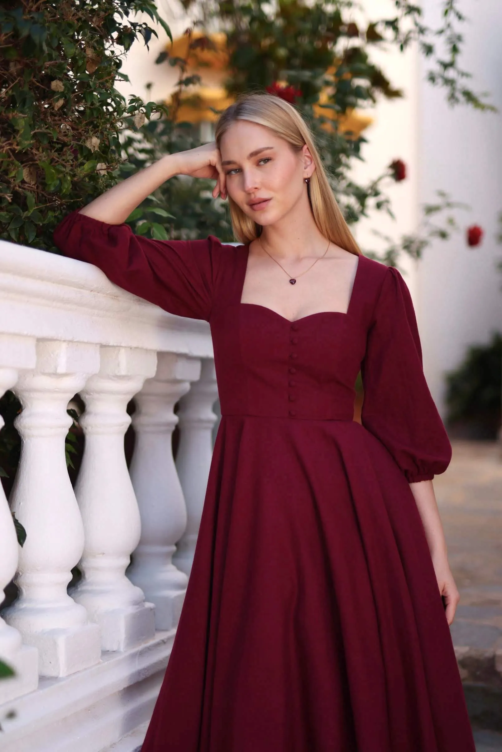 Bardetta Linen Dress - Plum