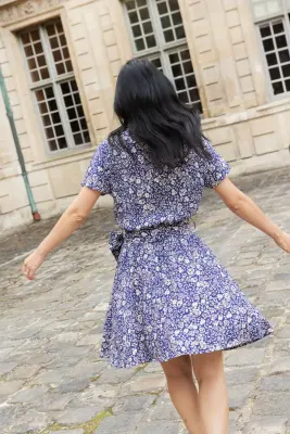 Robe Diane - fleuri bleu — photo 5