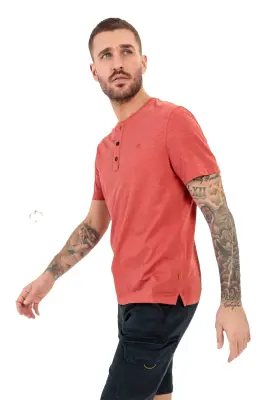 CAMEL ACTIVE TEE SHIRT BOUTON Corail — photo 5