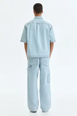 Jean baggy Carpenter - Bleu denim clair — photo 2