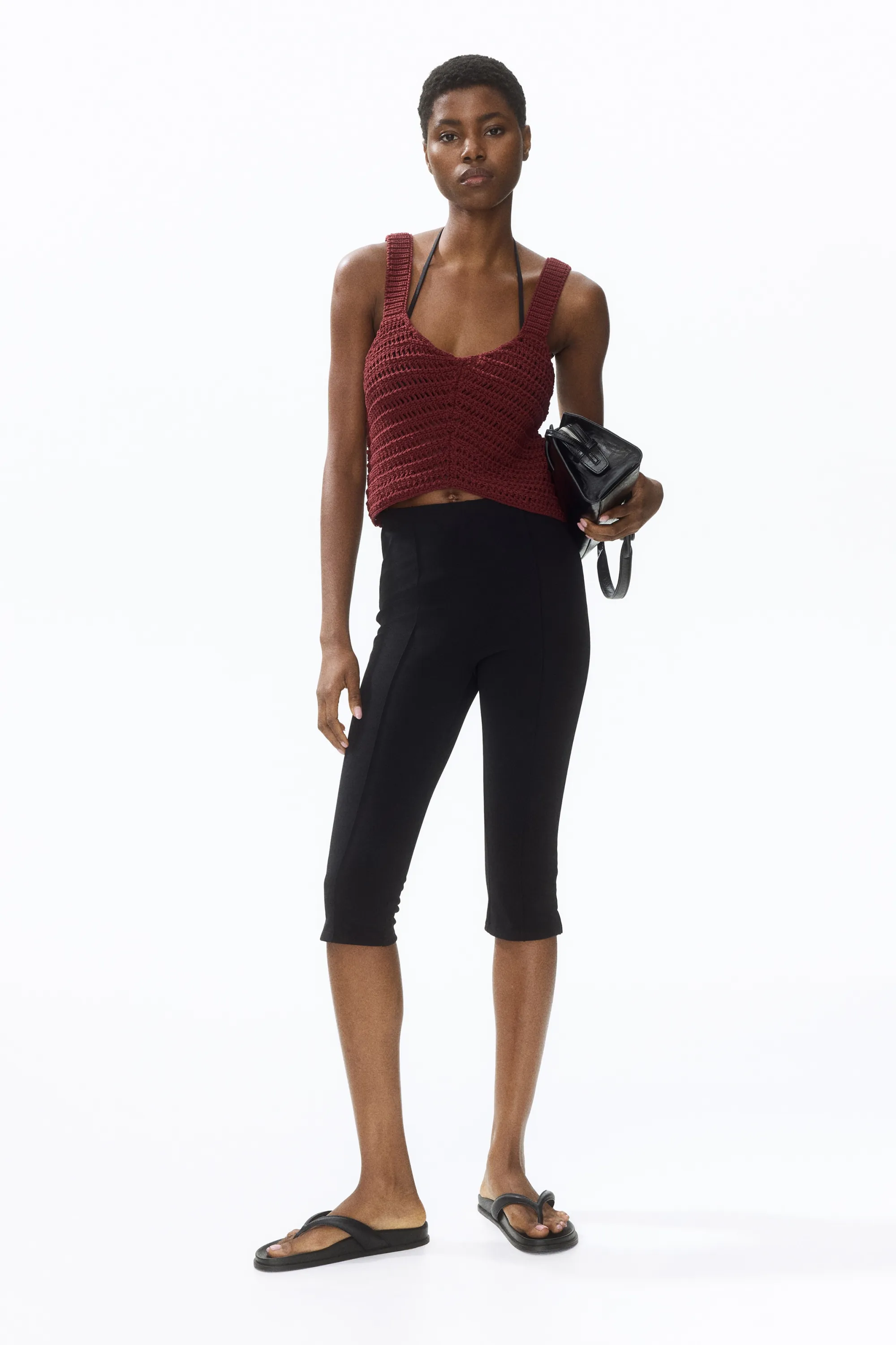 Top façon crochet - Rouge rouille foncé