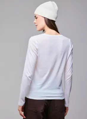 T-shirt en coton organique et cachemire — photo 3