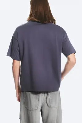 T-SHIRT COUPE AMPLE - Lilas — photo 3