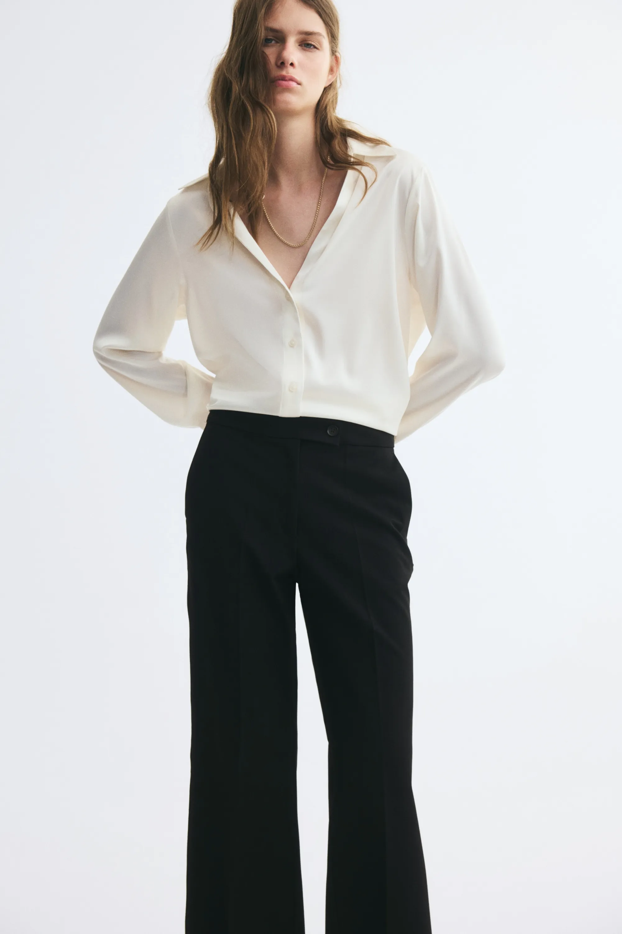 Pantalon bootcut 7/8 - Noir