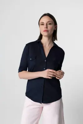 Chemise en lin et élasthanne