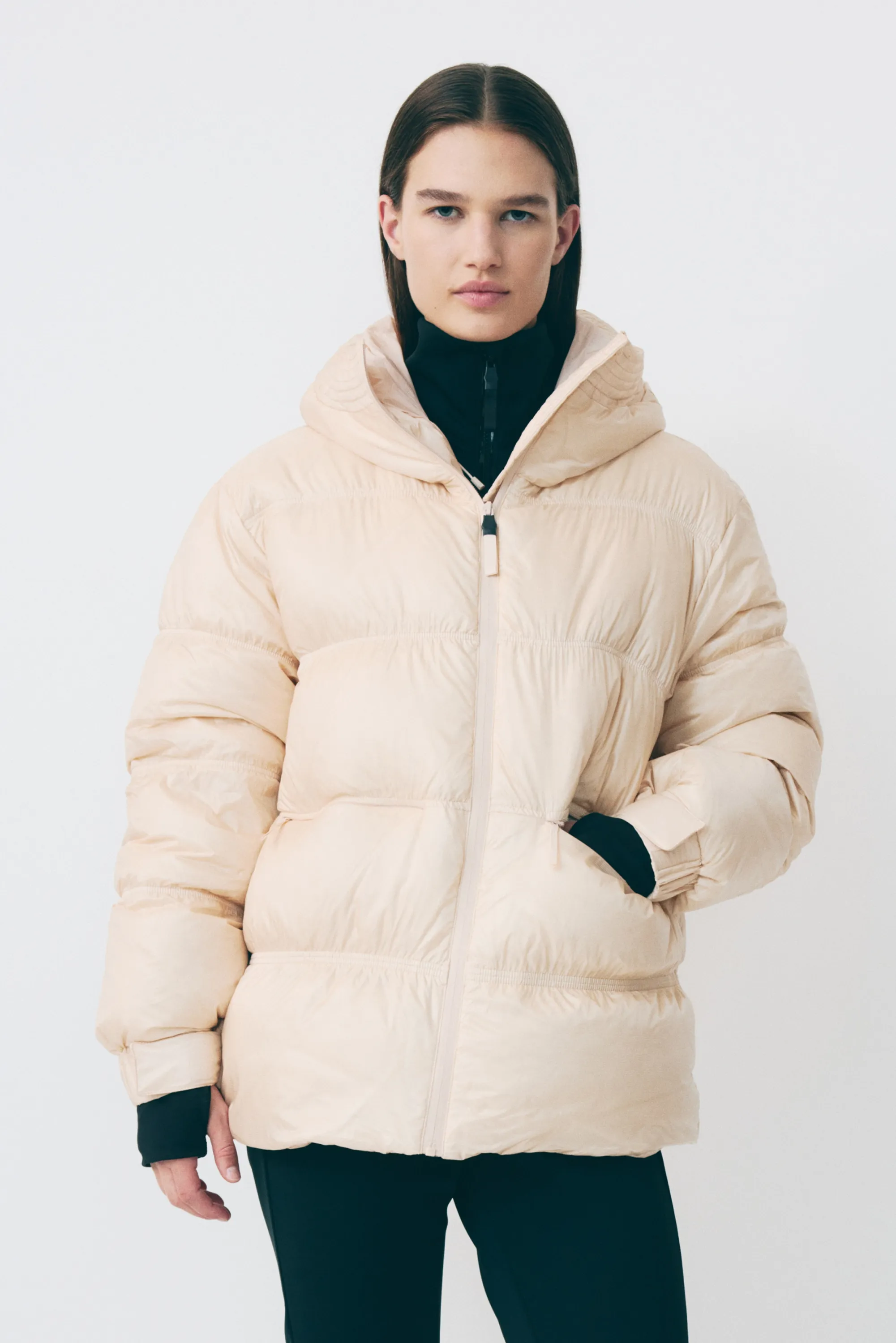 Doudoune de ski en duvet ThermoMove™ - Pêche clair