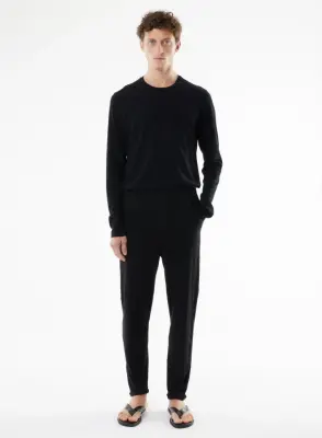 Pantalon Noir en Lin / Elasthanne — photo 2