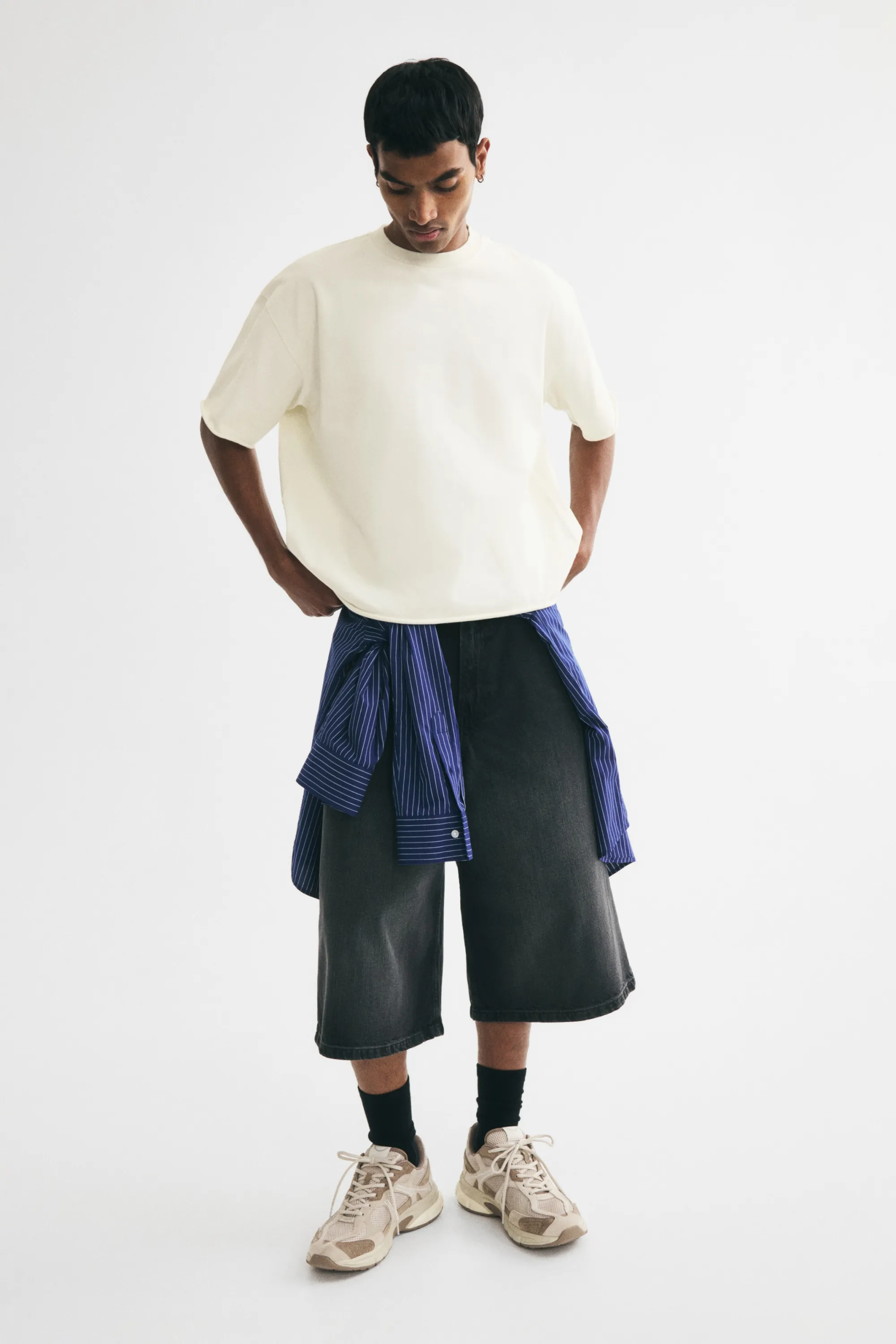 T-shirt boxy Oversized Fit - Crème
