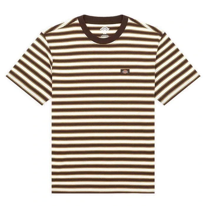 t-shirt Dickies stripe – chocolate brown