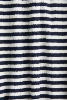 T-shirt côtelé - Bleu marine/rayé — photo 4