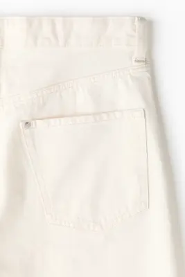 Short Relaxed Fit en denim - Crème — photo 5