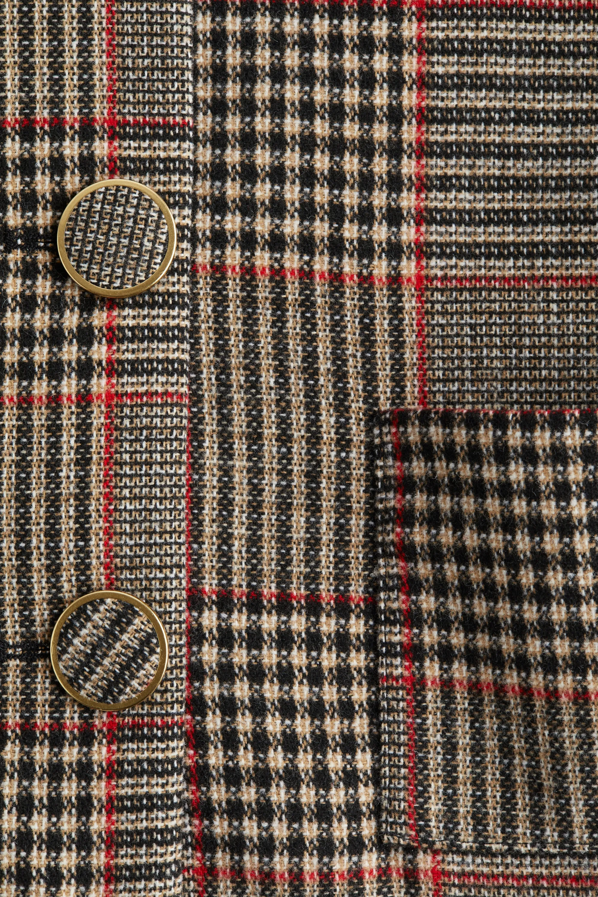 Veste en twill - Beige/carreaux