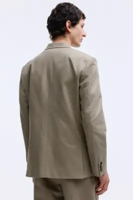 Veste Relaxed Fit à fermeture croisée - Beige foncé — photo 3