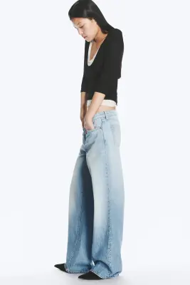 Jean jambe large taille basse Ample - Kimberley Blue - Bleu clair — photo 2