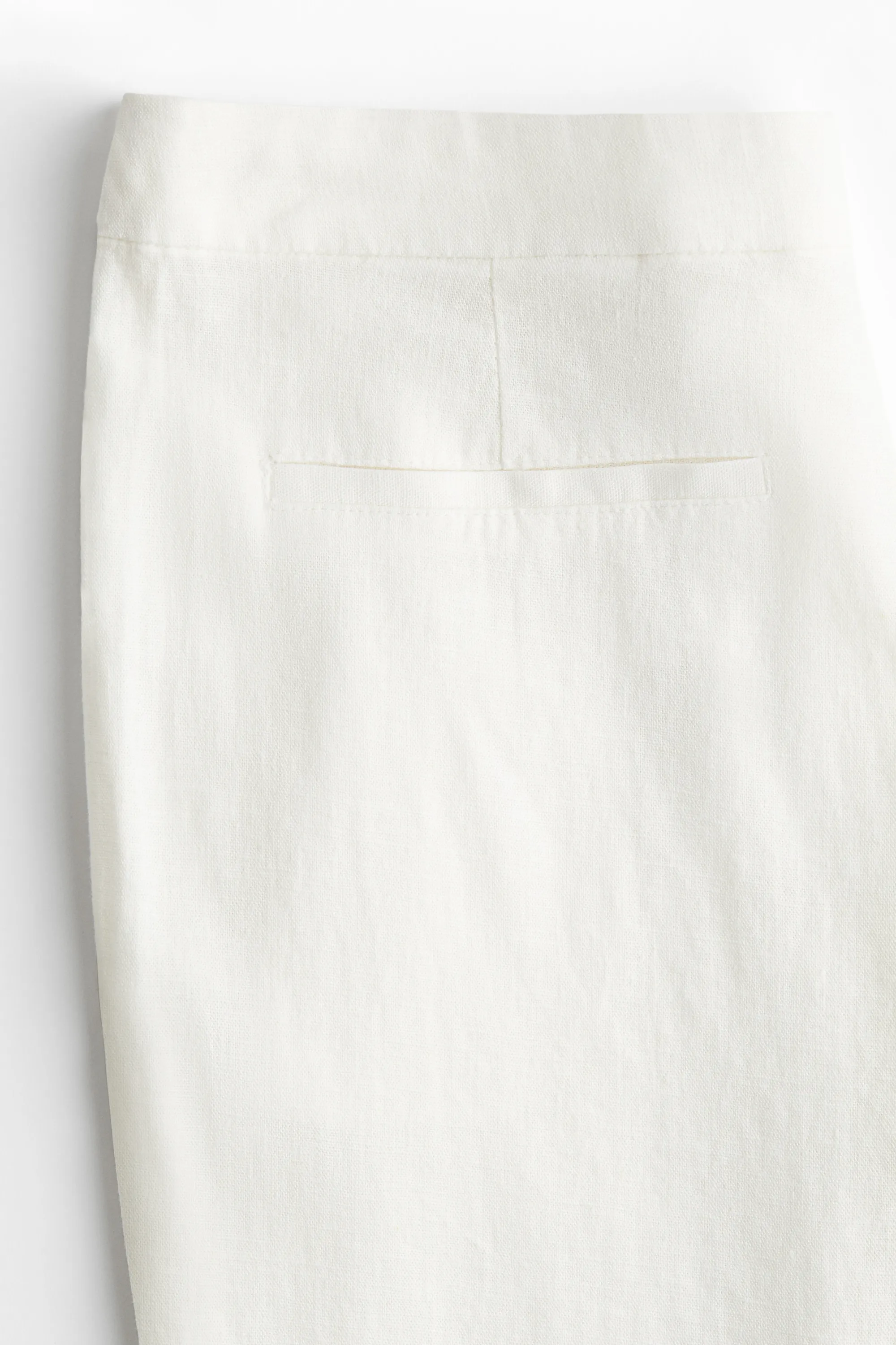Pantalon chic en lin mélangé - Crème